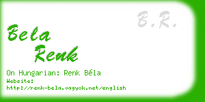 bela renk business card
